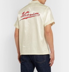 visvim - Camp-Collar Logo-Print Cotton-Blend Satin-Twill Shirt - Ivory