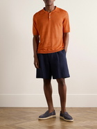 Anderson & Sheppard - Linen Polo Shirt - Orange