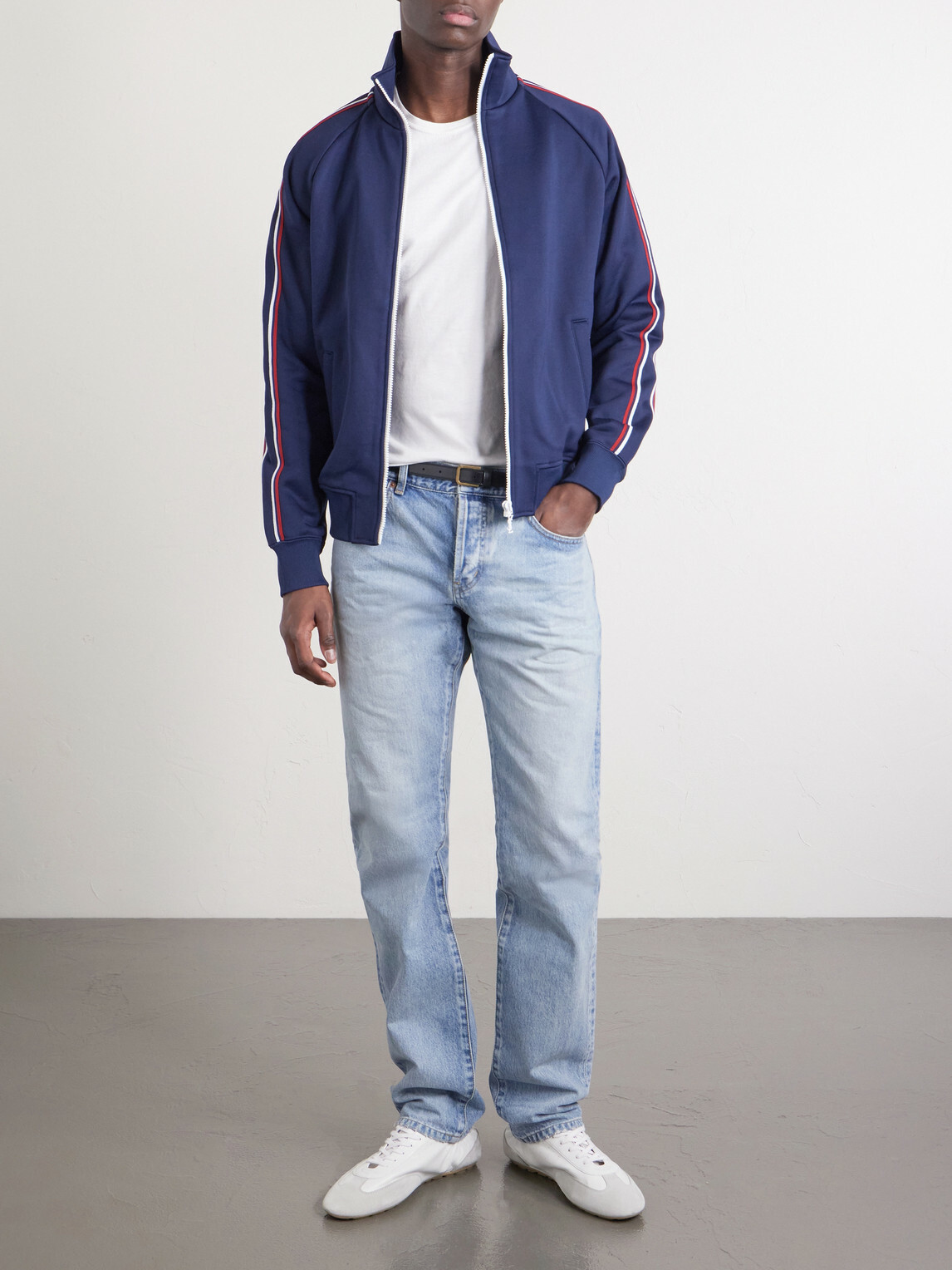SAINT LAURENT - Straight-Leg Organic Jeans - Blue