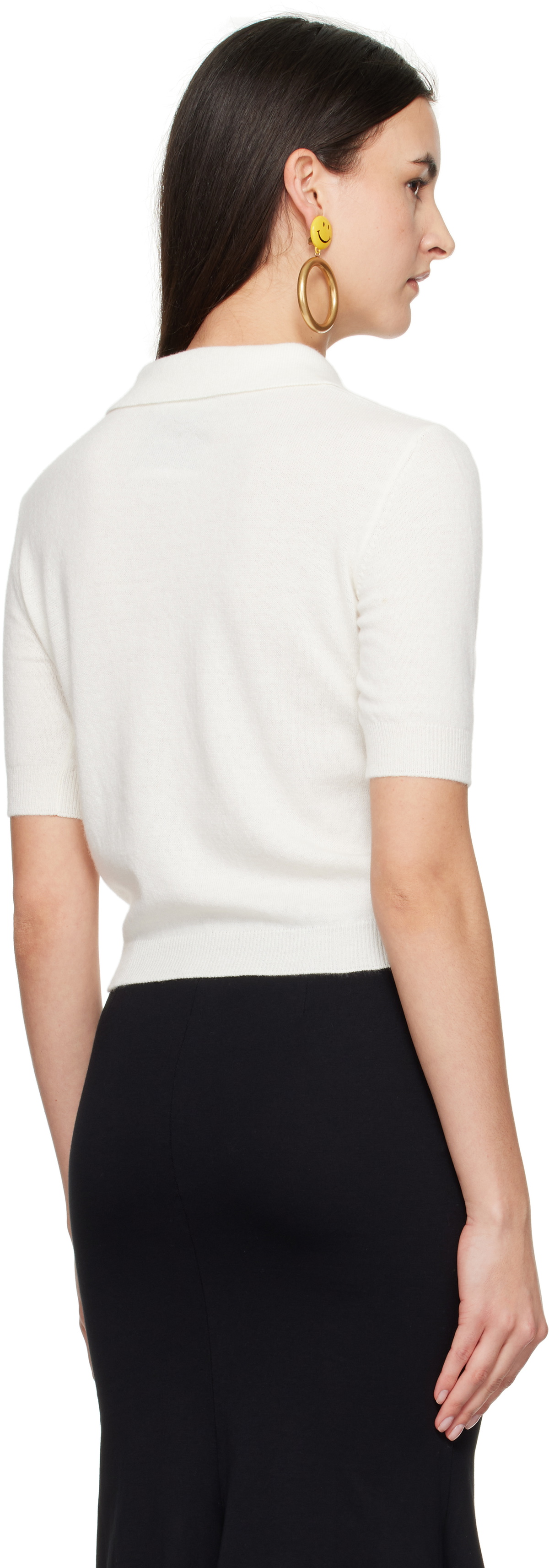 Moschino Off-White Laurel Crown Logo Polo