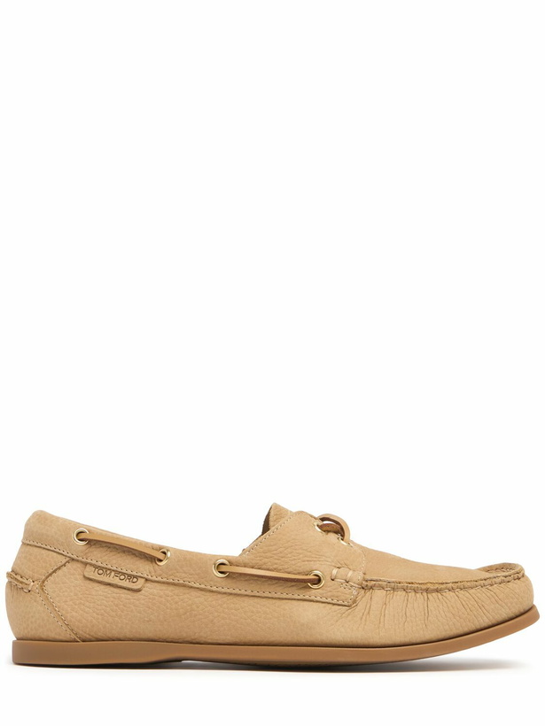 Photo: TOM FORD 5mm Robin Grained Nubuck Loafers