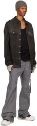 Rick Owens DRKSHDW Gray Geth Denim Cargo Pants