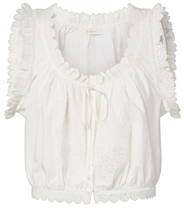 Photo: Dôen Traveler embroidered cotton top