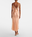 Poupette St Barth Luli lace-trimmed satin slip dress