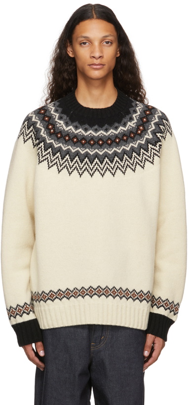 Photo: Junya Watanabe Grey & Off-White Knit Crewneck