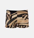Pucci Marmo ruffled mesh shorts