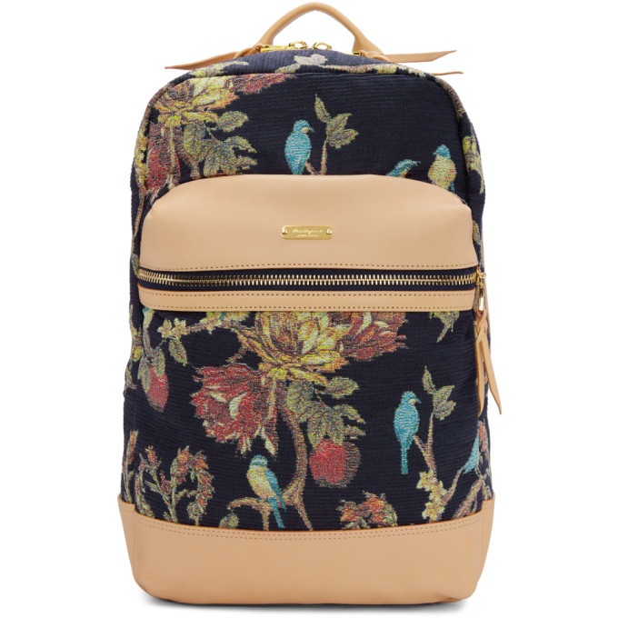 Photo: Master-Piece Co Pink and Navy Floral Backpack