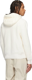 Moncler Off-White Padded Cotton Zip-Up Down Hoodie