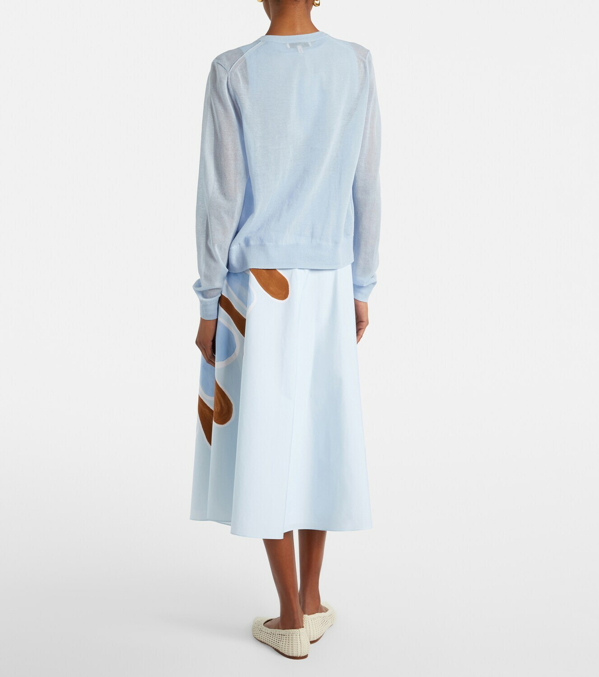 Dorothee Schumacher Floral cotton-blend midi skirt