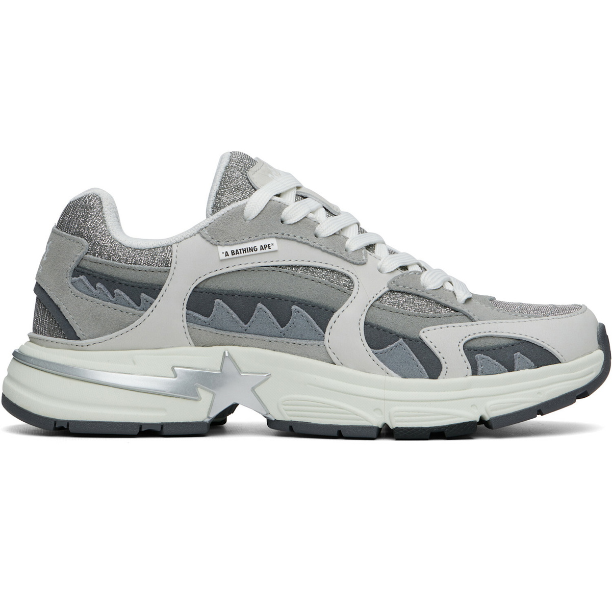 BAPE Gray BAPE Shark STA #1 Sneakers