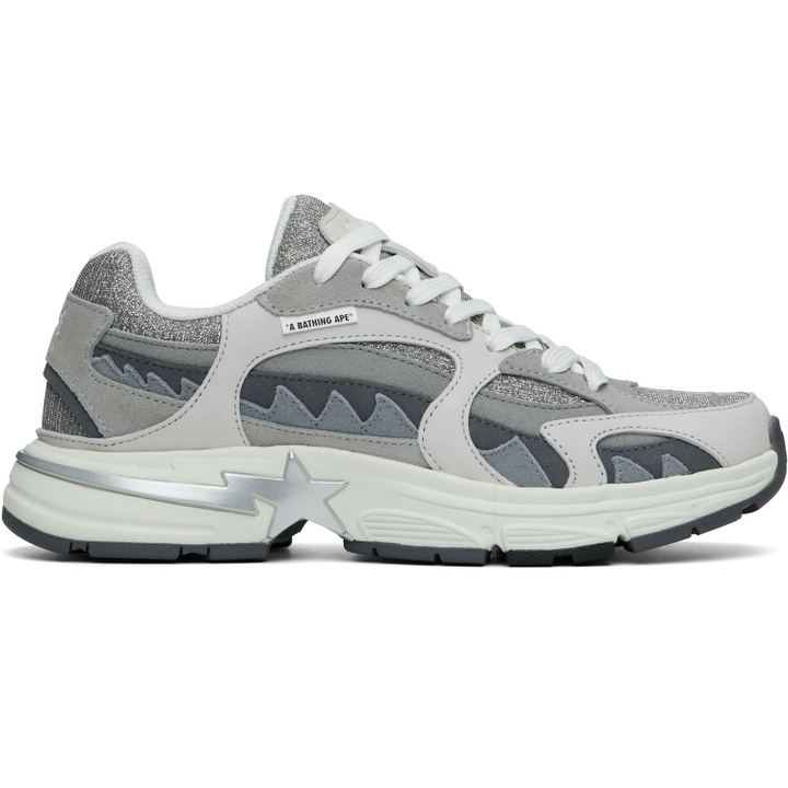 Photo: BAPE Gray BAPE Shark STA #1 Sneakers