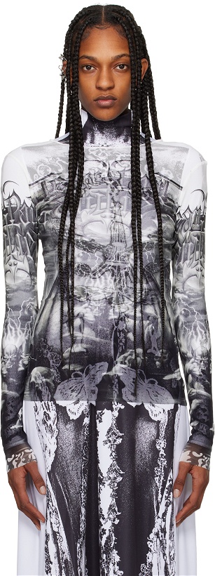 Photo: Jean Paul Gaultier Black & White 'The Diablo' Long Sleeve T-Shirt