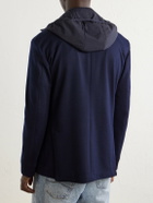 SEASE - Hodded Virgin Wool Blazer - Blue