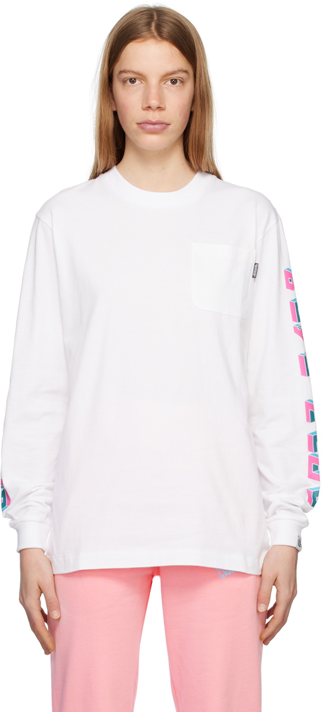 Billionaire Boys Club White Geometric Long Sleeve T-Shirt