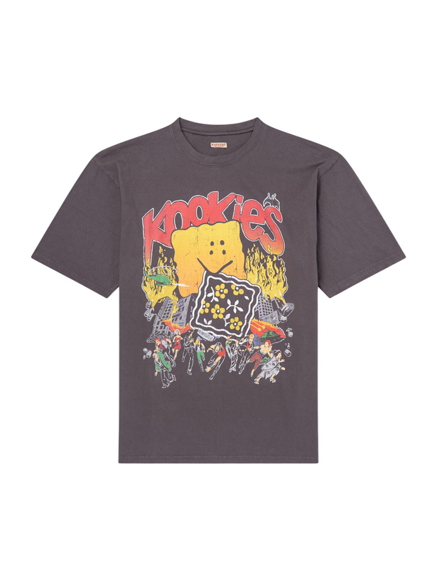 Photo: KAPITAL - Buster Peckish Bowy Printed Cotton-Jersey T-Shirt - Black