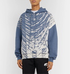 424 - Printed Fleece-Back Cotton-Jersey Hoodie - Blue