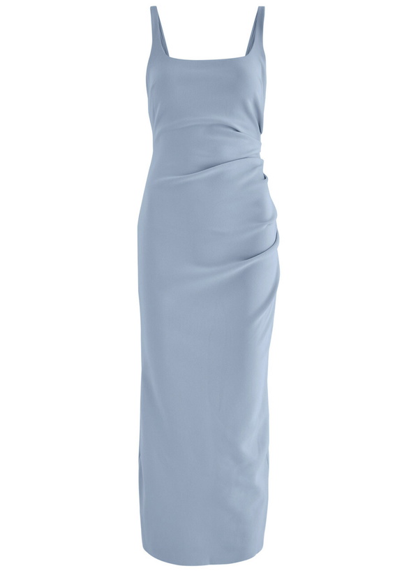 Photo: Bec & Bridge Karina Tuck Ruched Midi Dress Light Blue