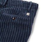 MAN 1924 - Navy Tomi Cotton-Corduroy Drawstring Trousers - Blue