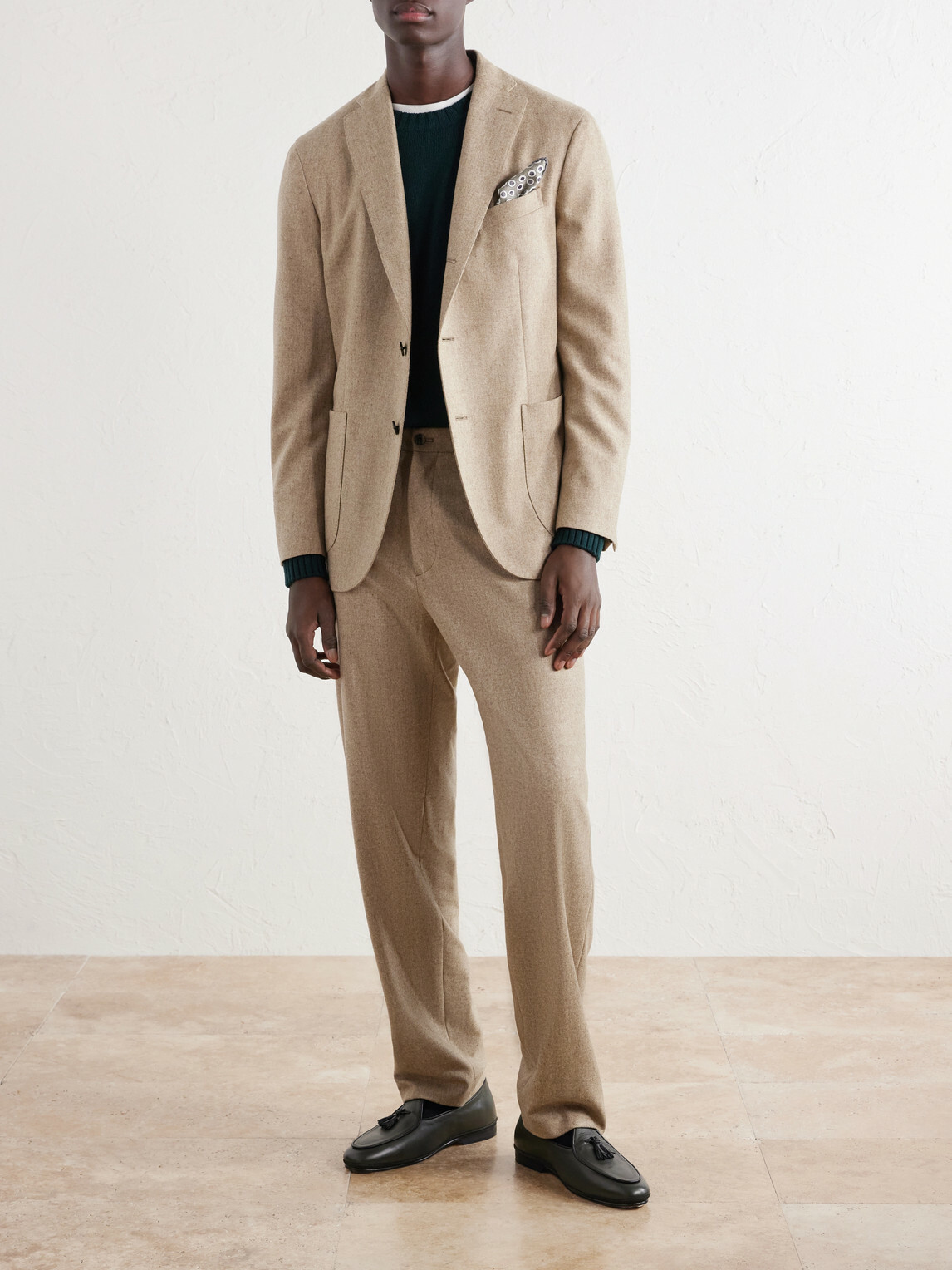 Boglioli - Virgin Wool-Flannel Suit Jacket - Natural