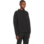 Essentials Black Logo Mock Neck Sweatshirt