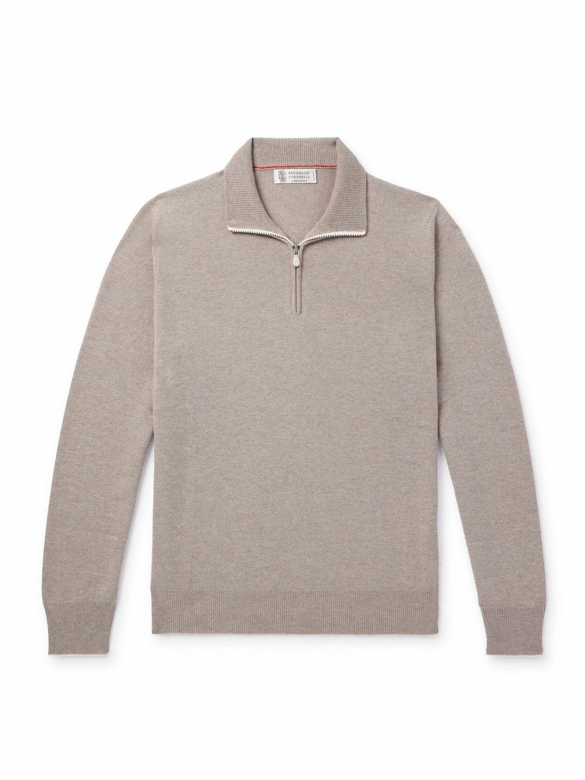 Brunello Cucinelli - Cashmere Half-Zip Sweater - Neutrals Brunello