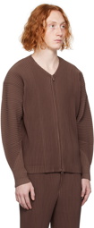 HOMME PLISSÉ ISSEY MIYAKE Brown Monthly Color September Cardigan