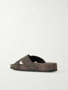 TOM FORD - Wicklow Suede Sandals - Gray