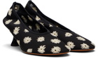 Proenza Schouler Black Tee Embroidered Pump Heels