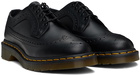 Dr. Martens Black 3989 Yellow Stitch Smooth Leather Brogues