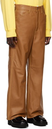 Marni Tan Carhartt WIP Edition Single Knee Leather Pants