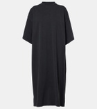 Balenciaga Logo cotton jersey midi dress
