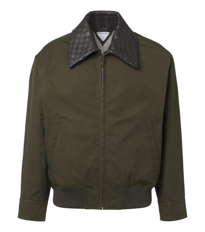 Photo: Bottega Veneta Intrecciato cotton twill blouson jacket