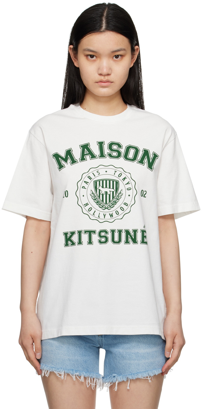 Maison Kitsuné White Hotel Olympia Edition Varsity T-Shirt Maison Kitsune