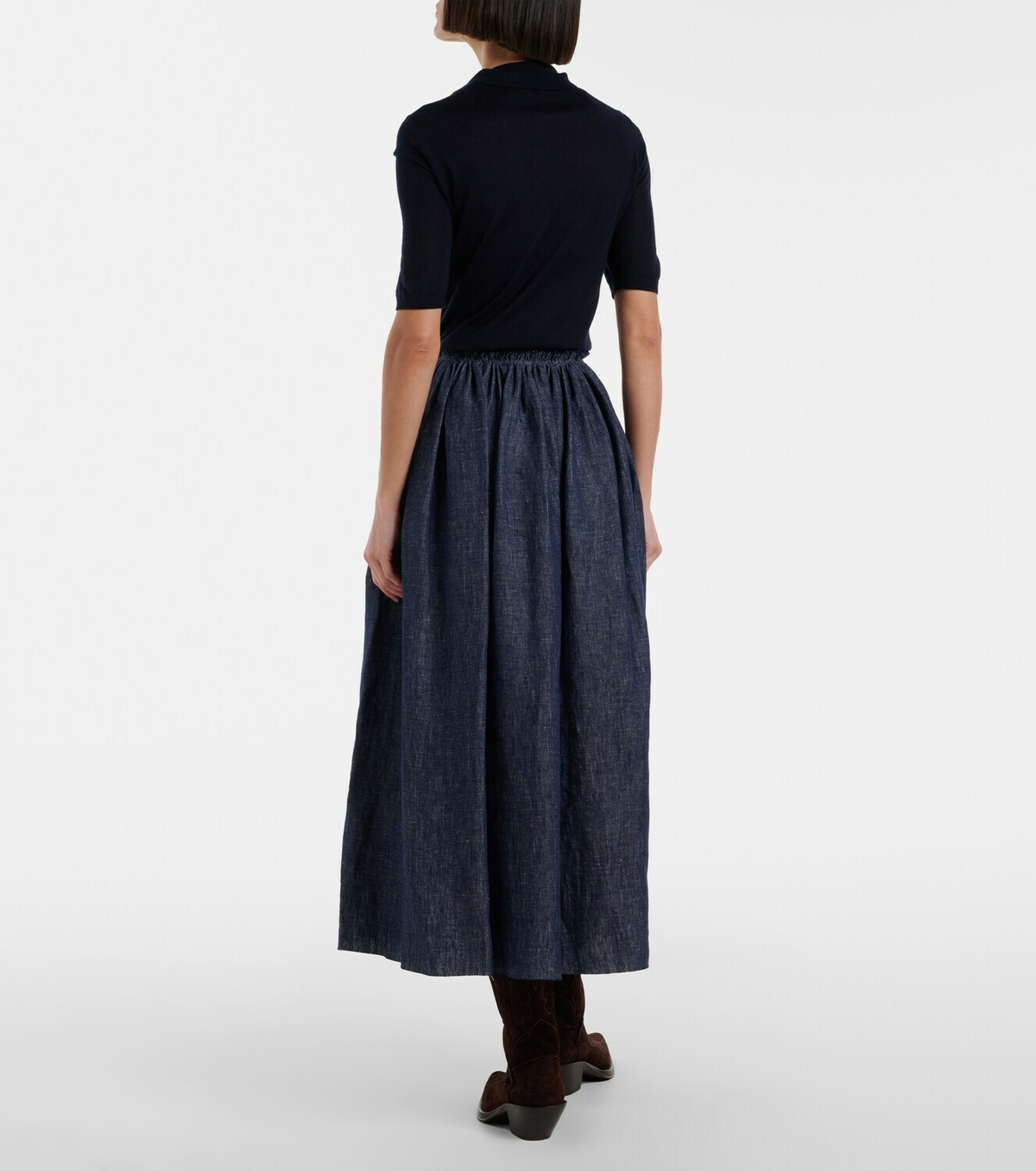 Gabriela Hearst Eloran linen midi skirt