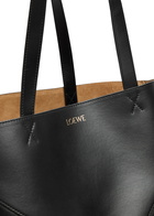 Loewe Puzzle Fold XL Leather Tote - Black - One Size