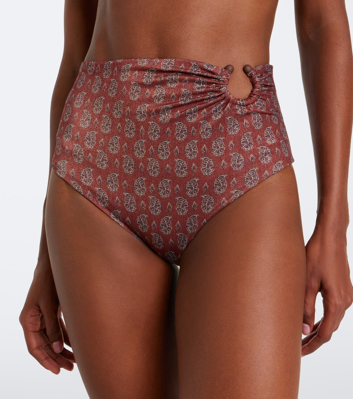 Johanna Ortiz Gathered printed bikini bottom