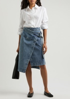 3.1 Phillip Lim Denim Wrap Midi Skirt