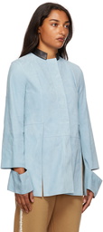 Loewe Slit Cuff Suede Blouse