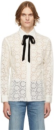 Gucci Off-White 'Floral Macrame' Blouse