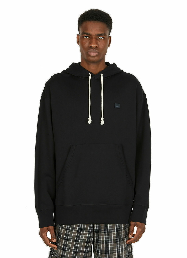 Photo: Acne Studios - Face Patch Hooded Sweatshirt in Black