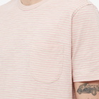 YMC Men's Wild Ones Striped T-Shirt in Stone/Pink