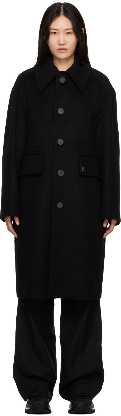 Wooyoungmi Black Melange Coat Wooyoungmi