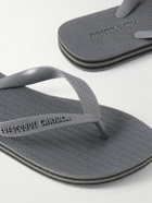 Frescobol Carioca - Fabio Logo-Embossed Rubber Flip Flops - Gray