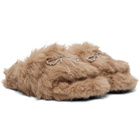 Balenciaga Beige Furry Slides