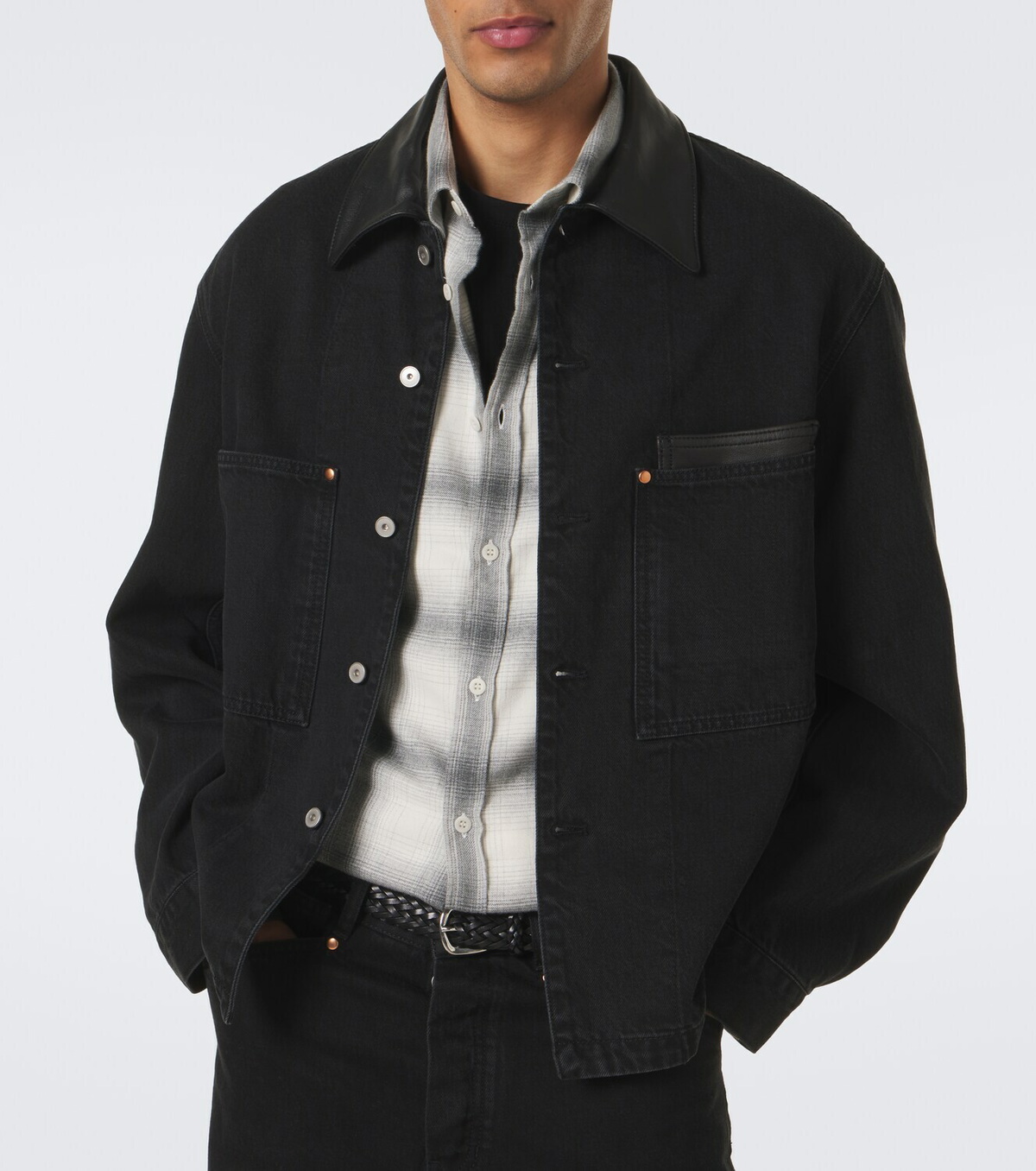 Sunspel Checked cotton flannel shirt