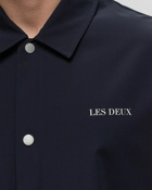 Les Deux Idris Coach Jacket Blue - Mens - Overshirts