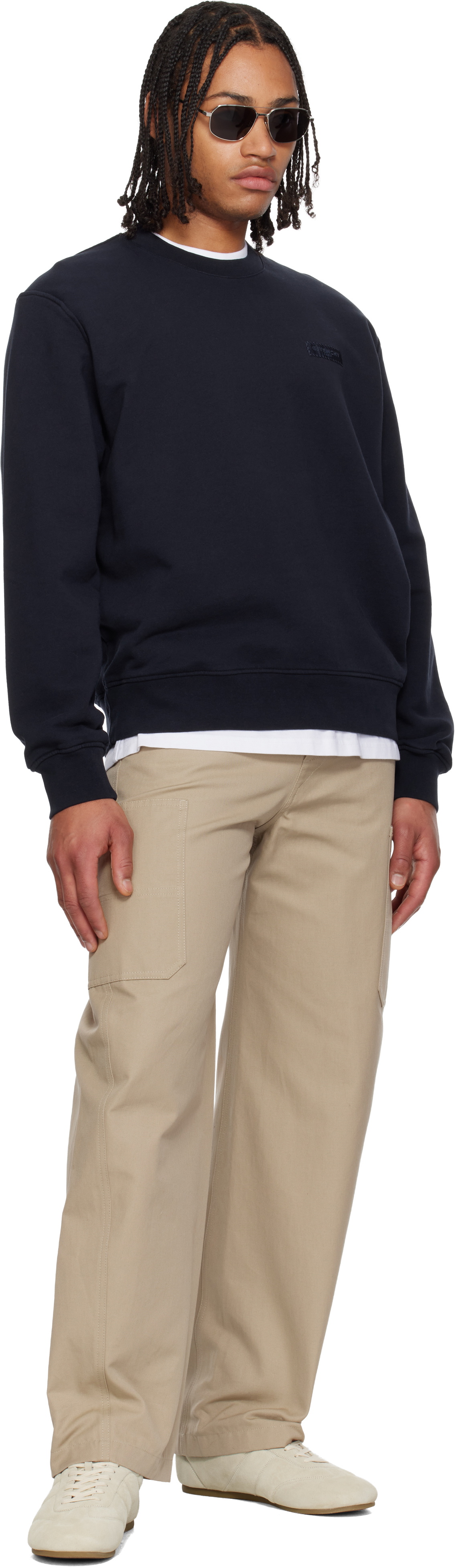 Givenchy Navy 'GIVENCHY Paris' Gros Grain Sweatshirt
