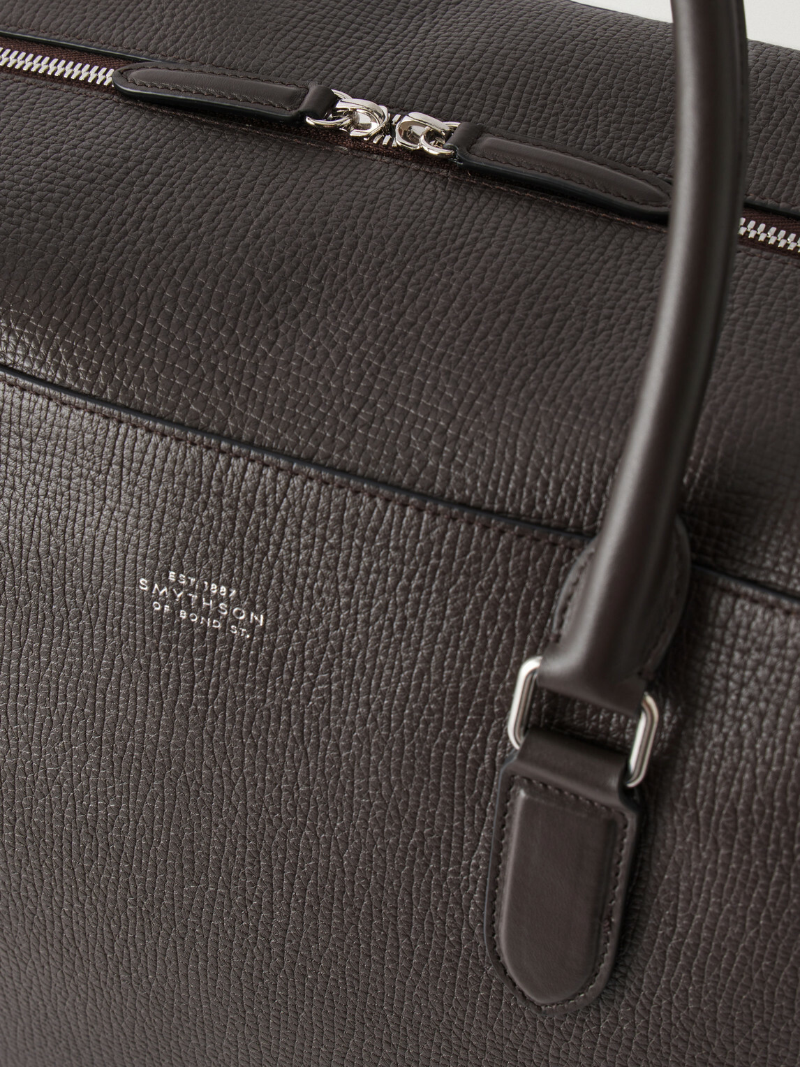 Smythson - Full-Grain Leather Weekend Bag