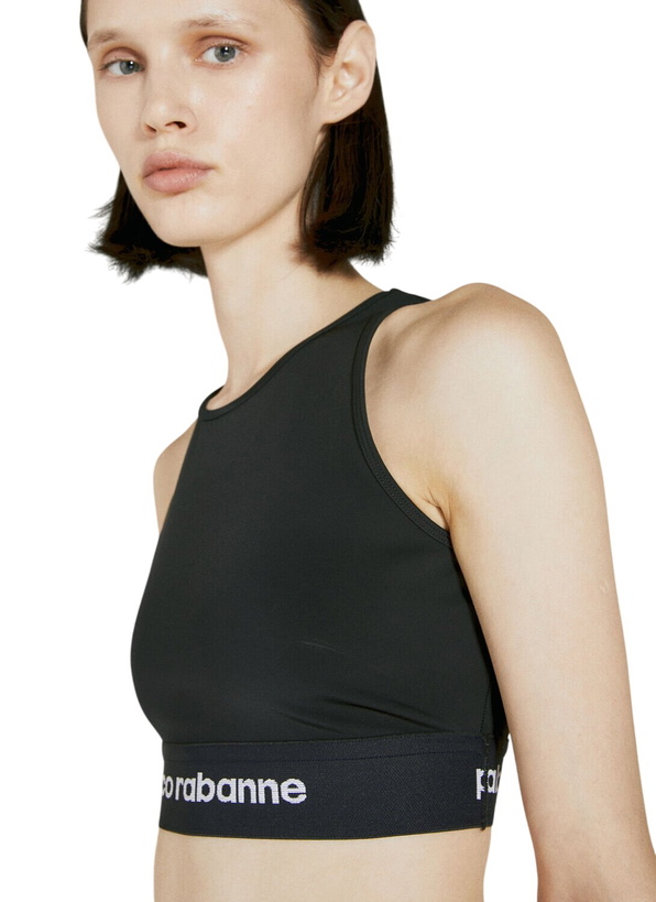 Photo: Rabanne Logo Cropped Tank Top