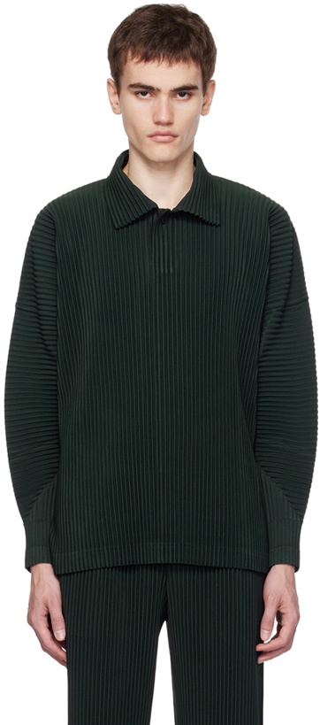 Photo: HOMME PLISSÉ ISSEY MIYAKE Green Monthly Color August Polo